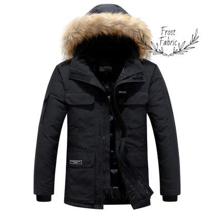 Arctic Shield Winter Parka: Warm, Windproof, Faux Fur Hooded Coat