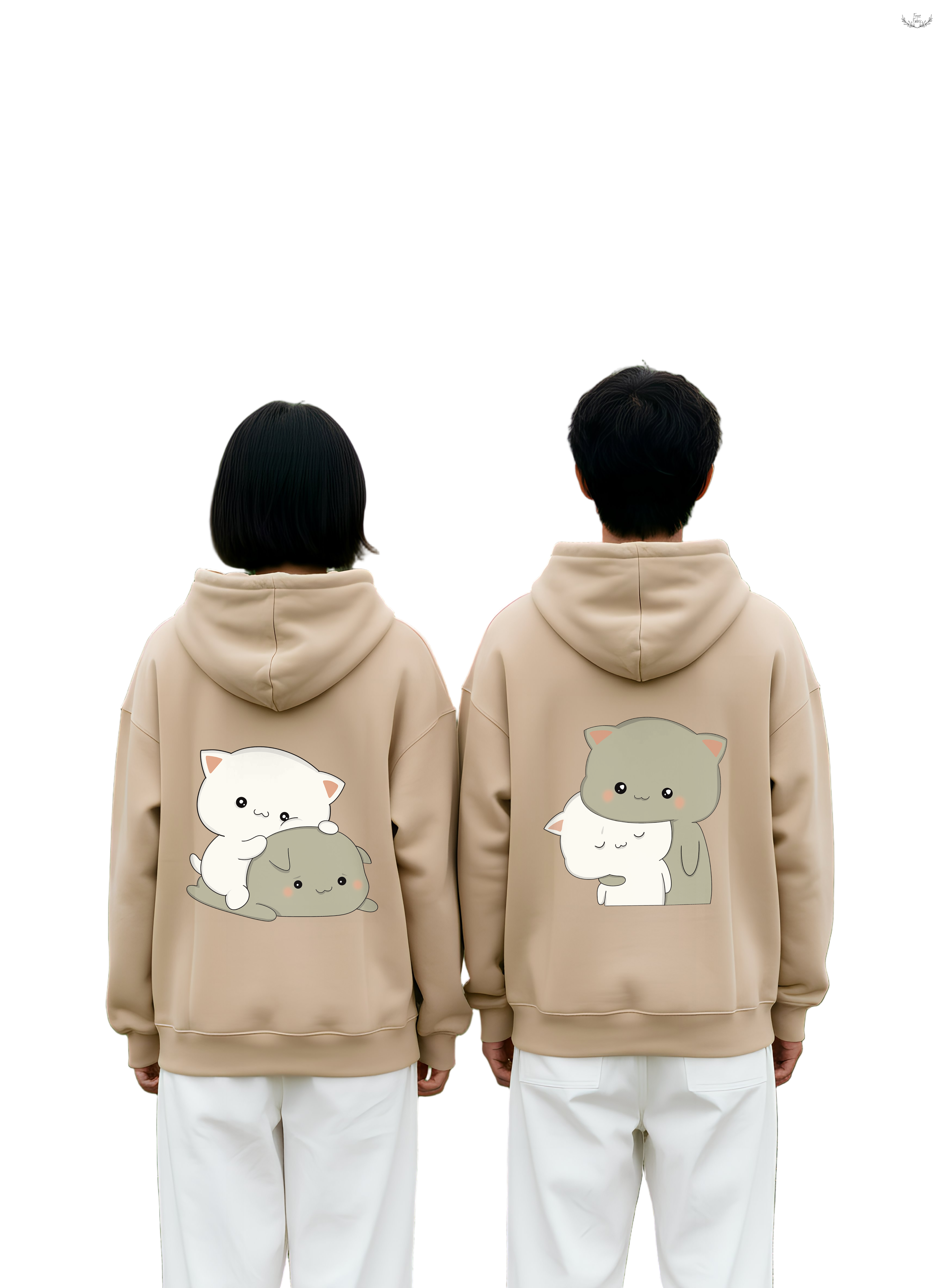 Bubu Dudu Plush Warm Heavyweight Cotton Fleece Oversized Couple Hoodie
