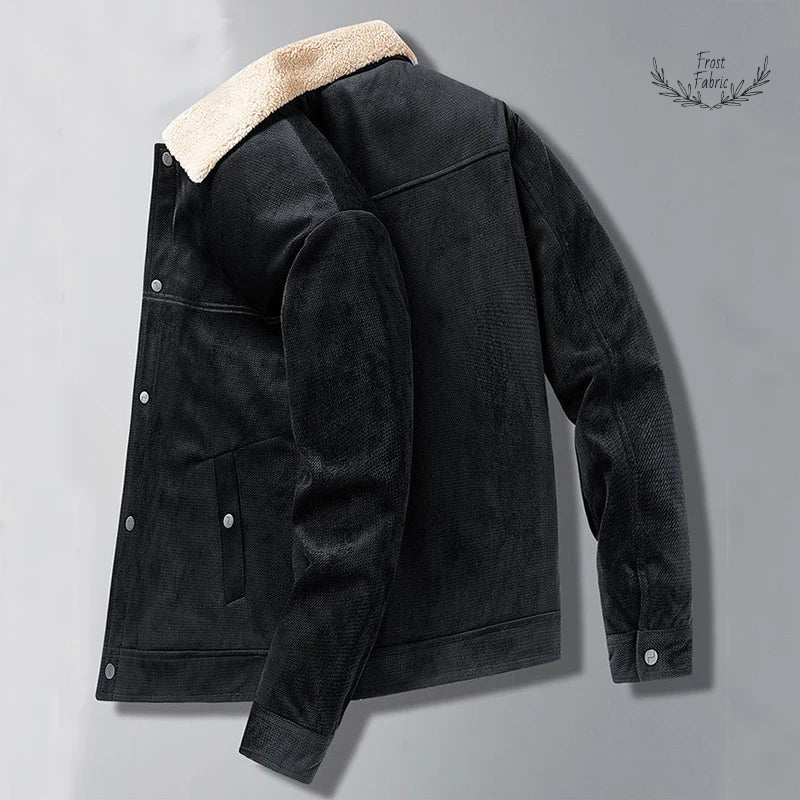 Chic Korean Style Men's Loose Cotton Jacket: Warm, Thickened, Single-Breasted, Long-Sleeve