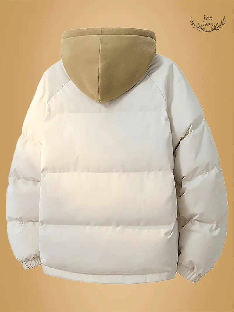 Cozy Dual-Layer Puffer Jacket with Fleece Hoodie, Insulated, Windproof, Multi-Pocket Design