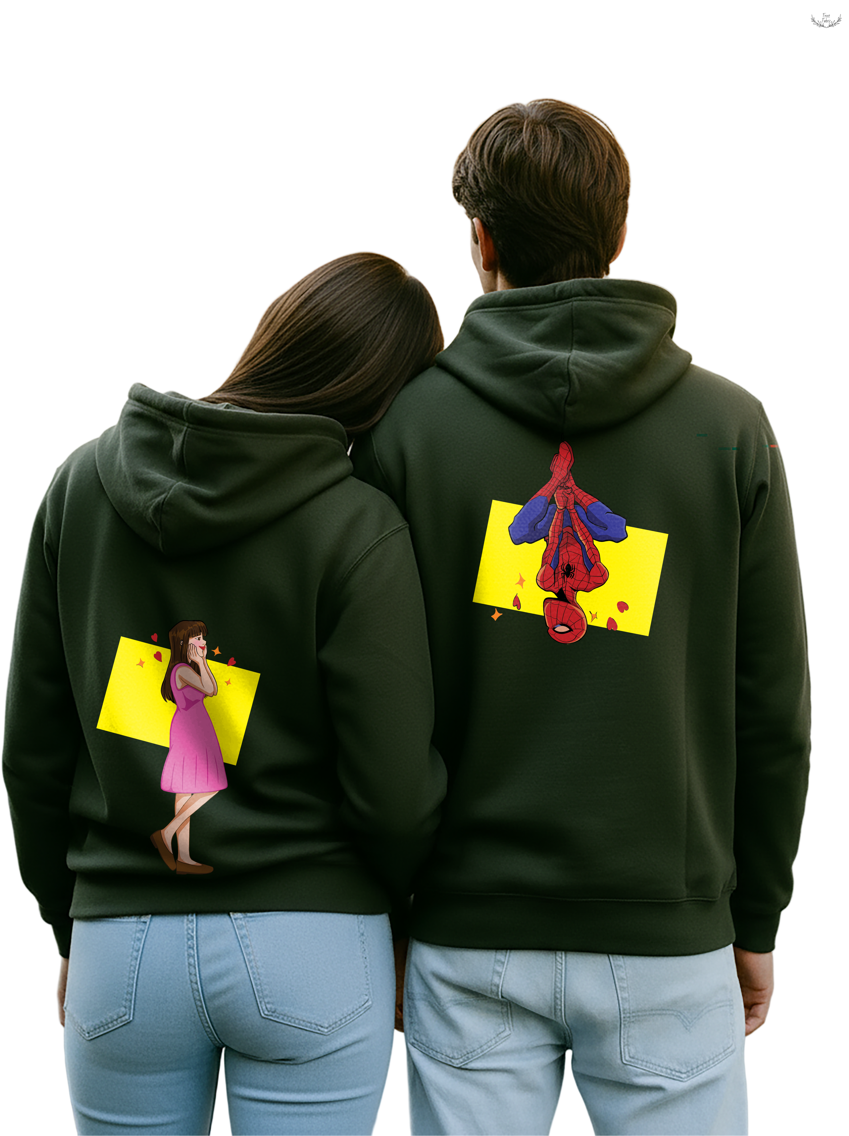 Cozy Spiderman Jane Couple Hoodie - Premium French Terry Cotton, Breathable & Durable