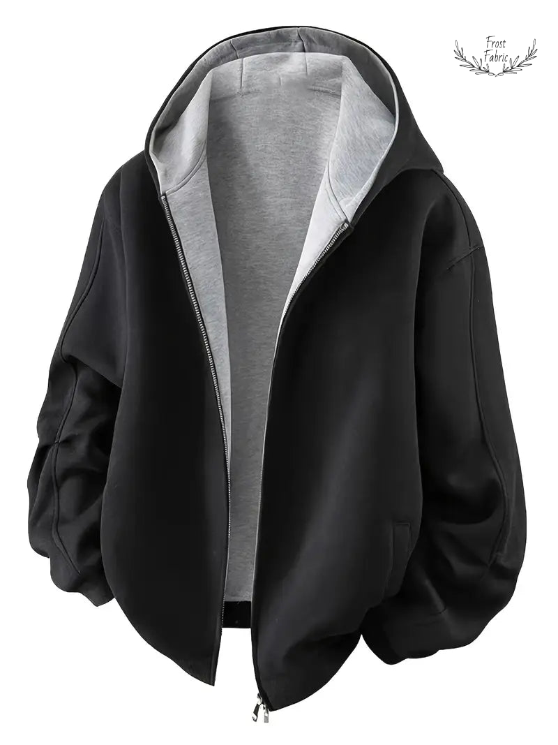 Jaktron Premium Oversized Zip-Up Hoodie Jacket for Streetwear & Winter Comfort