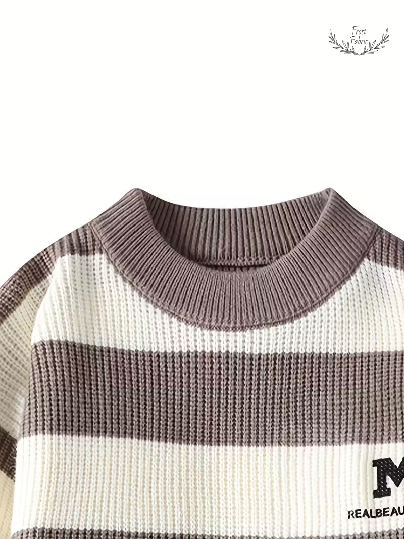 Frost & Fabric Men's Bold Street Knit Pullover: Modern Warmth, Effortless Cool Style