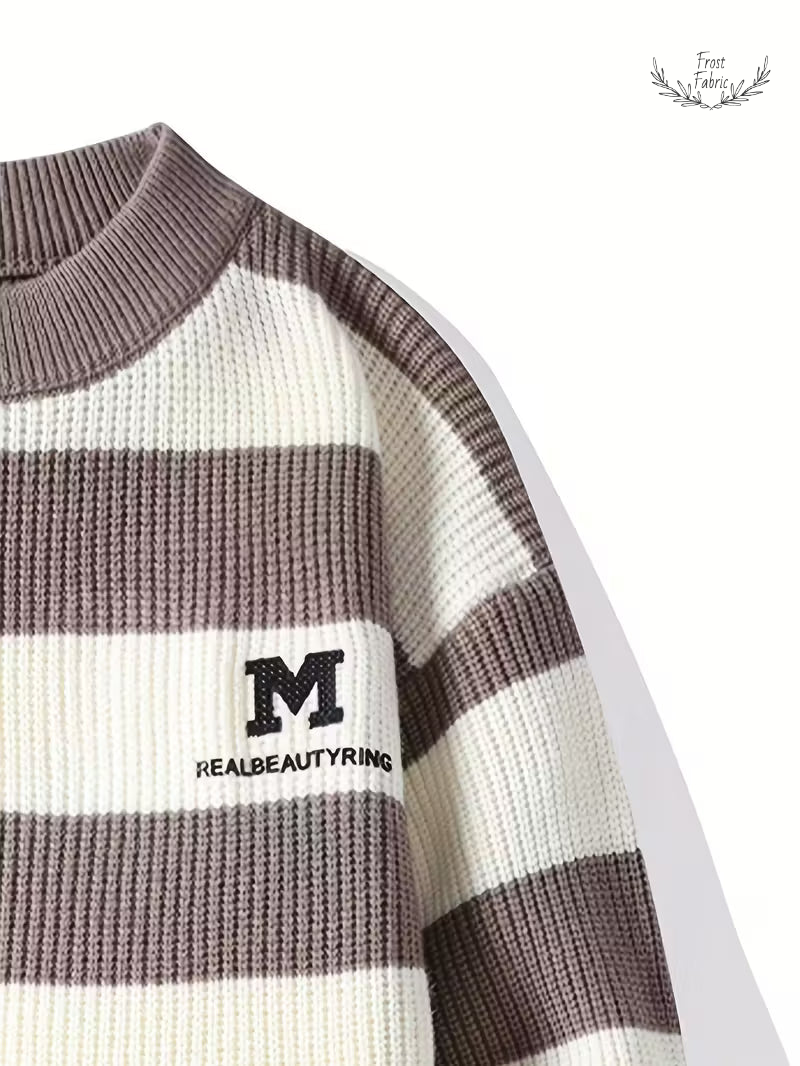 Frost & Fabric Men's Bold Street Knit Pullover: Modern Warmth, Effortless Cool Style