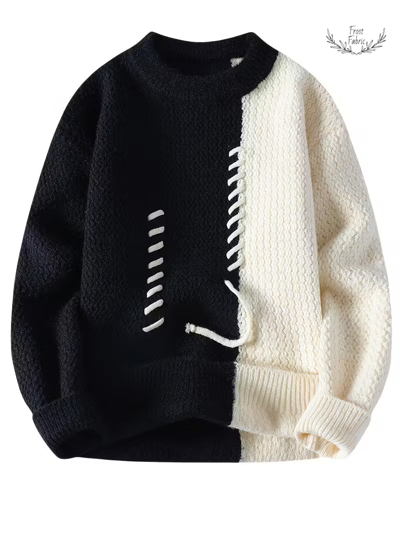 Frost & Fabric Men's Classic Knit Pullover Sweater - Cozy Warmth, Effortless Style