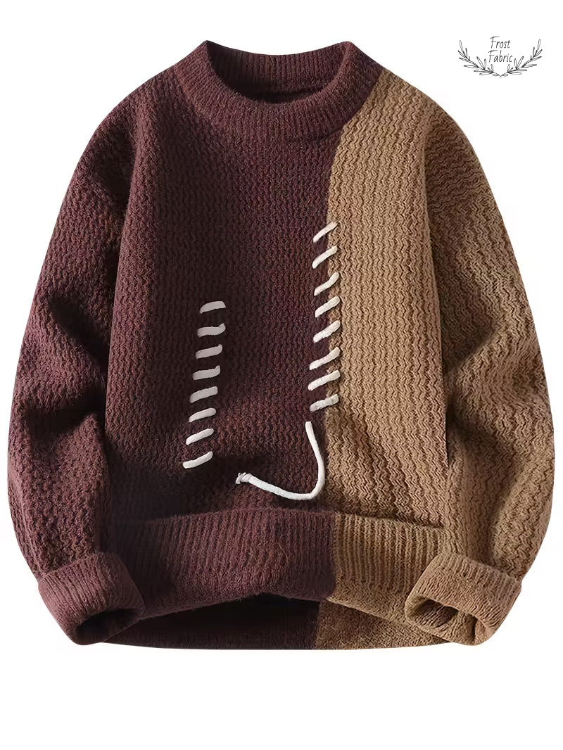 Frost & Fabric Men's Classic Knit Pullover Sweater - Cozy Warmth, Effortless Style