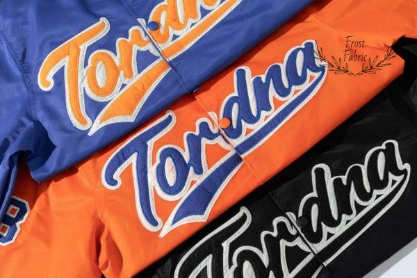 Men's Classic Retro Varsity Jacket: Orange Baseball Letterman, Embroidered Patches