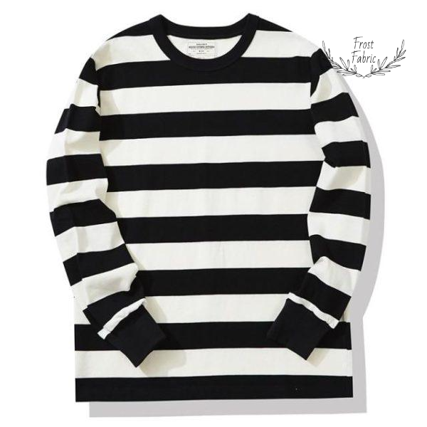 Men's Classic Striped Long Sleeve Crewneck Tee: Comfortable, Versatile Casual Shirt
