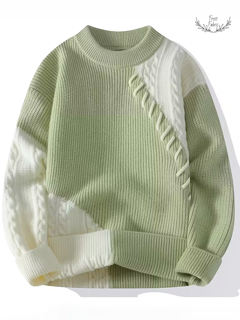 Frost & Fabric Men's Elegant Knit Pullover Sweater 鈥 Warm, Soft, Modern Winter Style