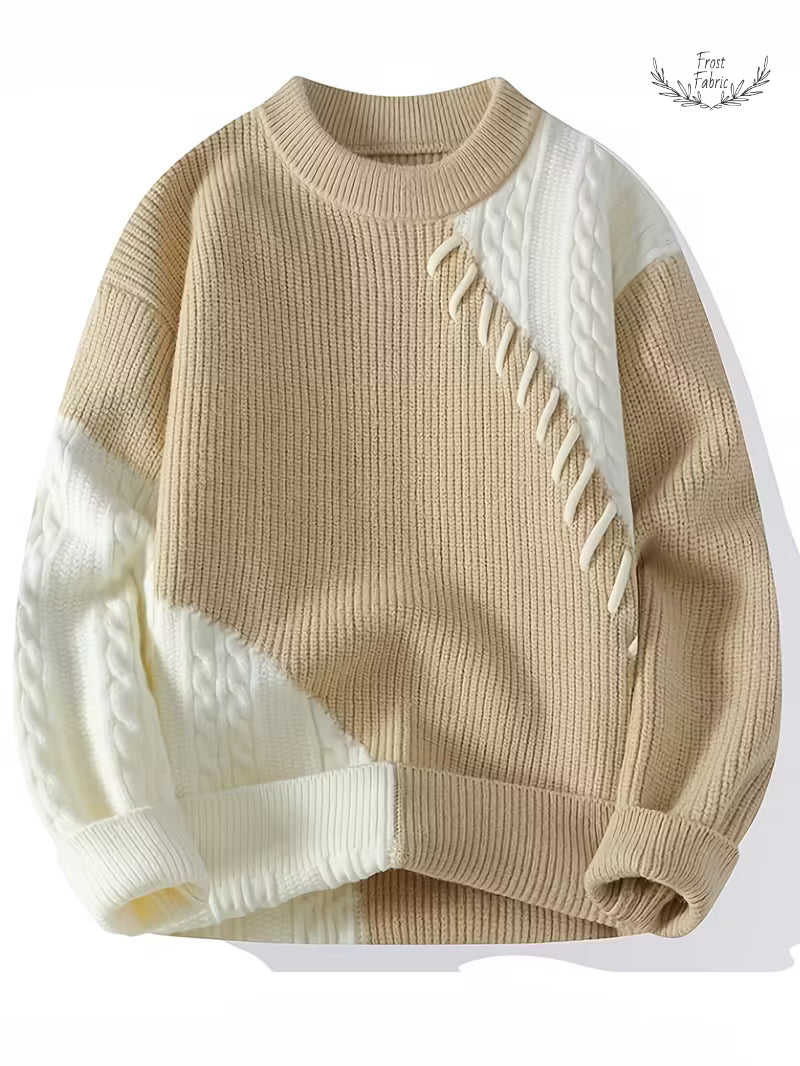 Frost & Fabric Men's Elegant Knit Pullover Sweater 鈥 Warm, Soft, Modern Winter Style