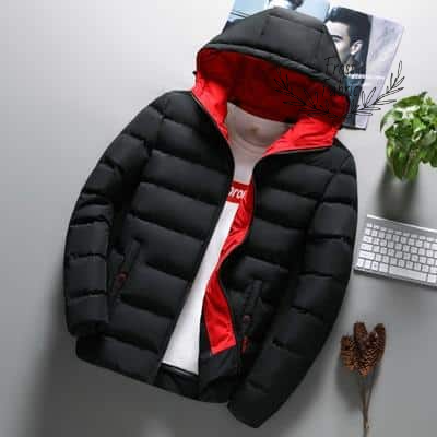 Men's Hooded Puffer Jacket: Warm Insulated Winter Coat for Cold Weather