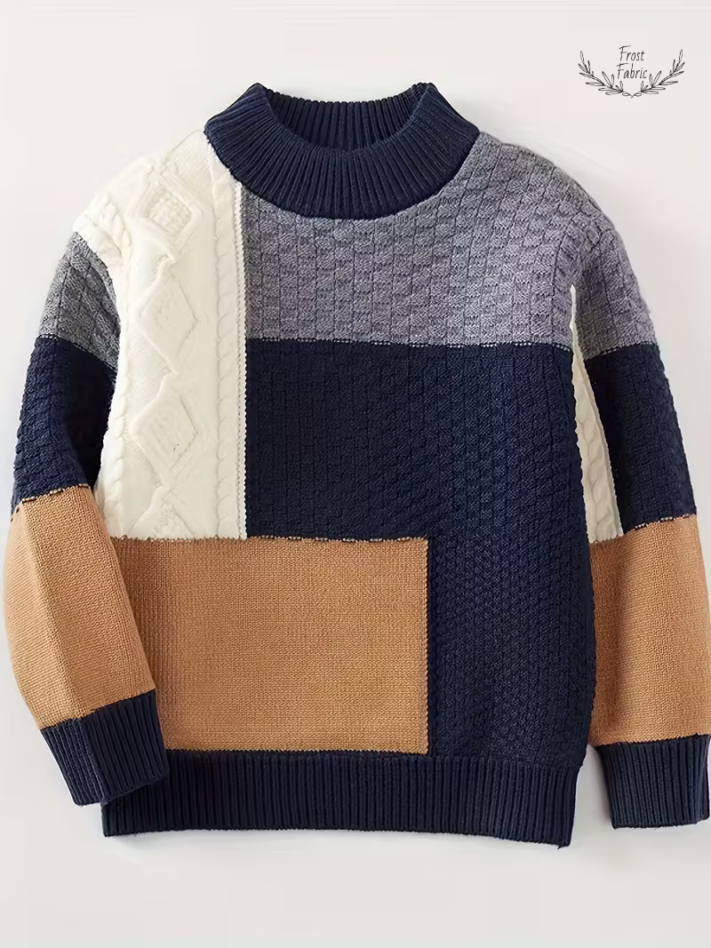 Men's Luxe Thermal Knit Pullover Sweater - Warm, Stylish, Modern Winter Comfort