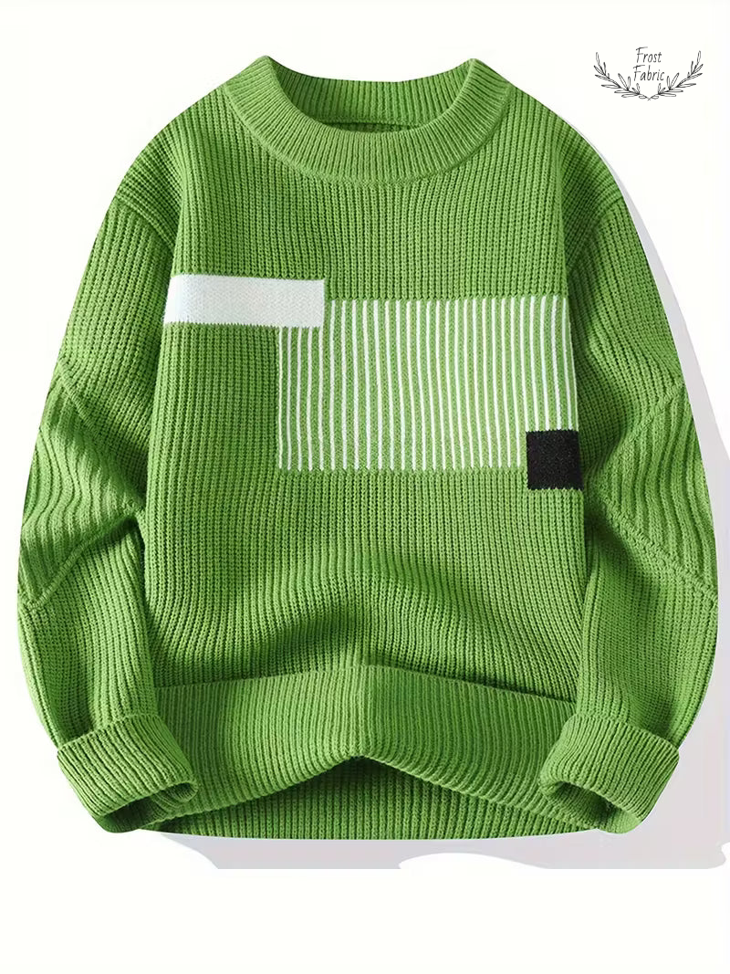 Men's Luxury Knit Pullover Sweater: Modern Warmth, Effortless Style, Premium Comfort