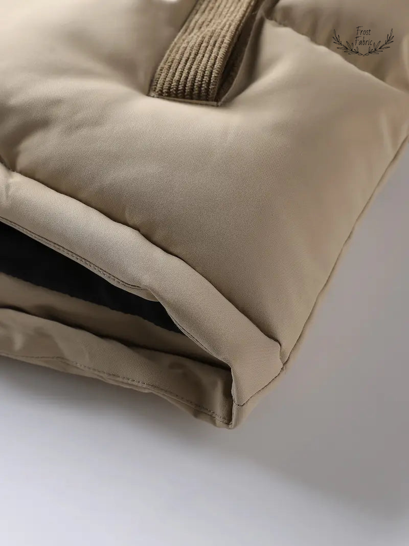 Men's Milano Italia Corduroy Panel Puffer Jacket with Detachable Hood