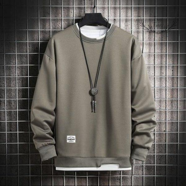 Men's Minimalist Soft Cotton-Blend Crewneck Sweatshirt | Warm Winter Pullover