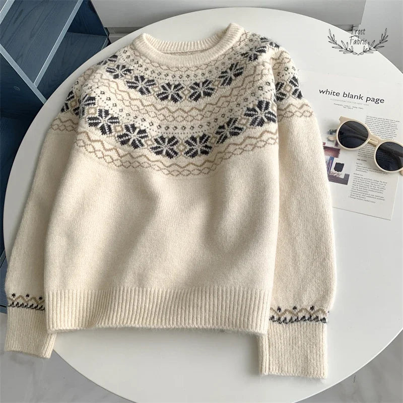 Men's Oversized Cloud Shoulder Knitted Pullover Sweater - Vintage Korean Style Comfort