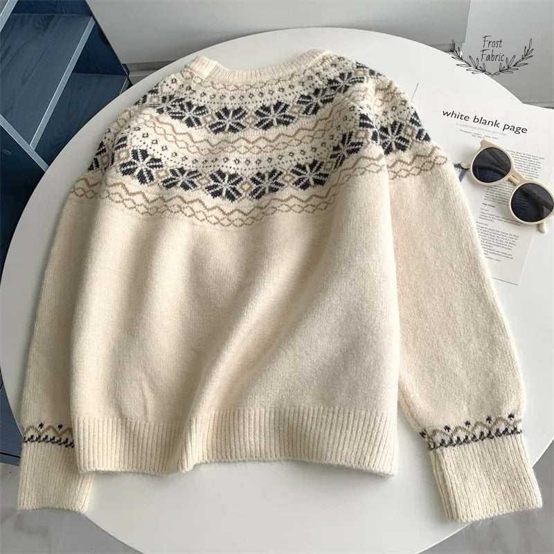 Men's Oversized Cloud Shoulder Knitted Pullover Sweater - Vintage Korean Style Comfort