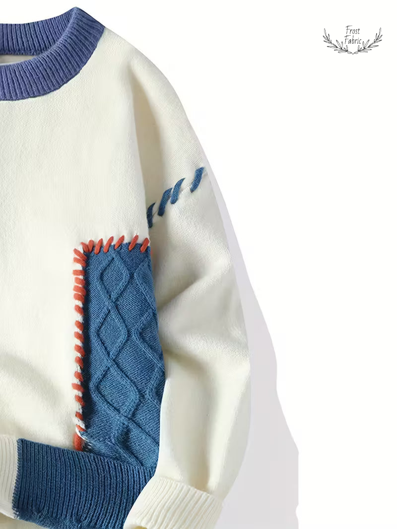 Frost & Fabric Men's Premium Classic Winter Knit Sweater: Warm, Cozy, Timeless Style