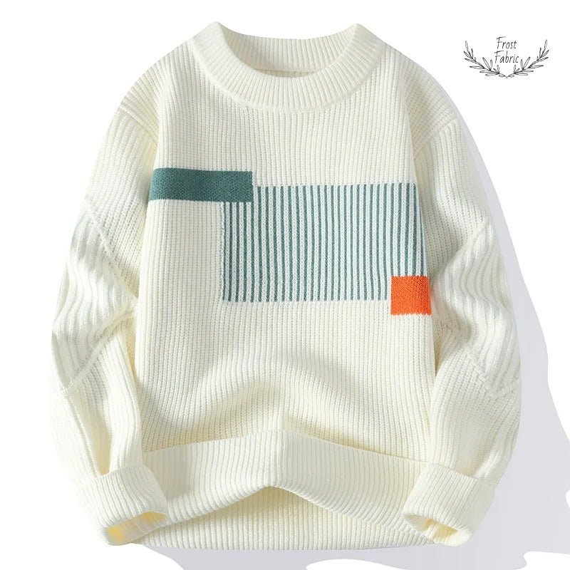 Men's Premium Faux Mink Velvet Knit Sweater - Cozy Loose Fit Pullover