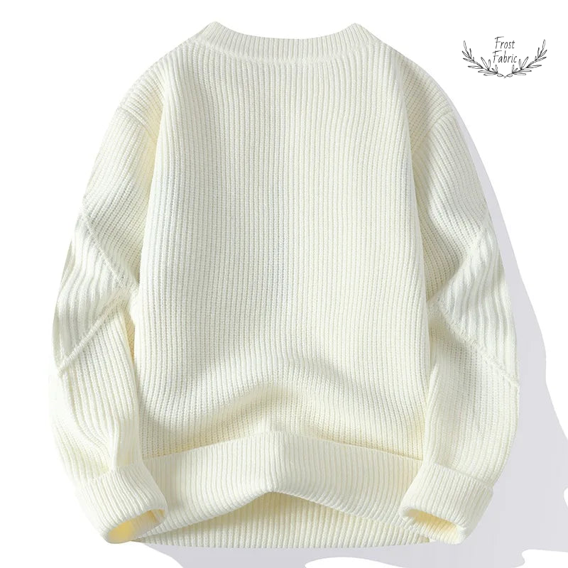 Men's Premium Faux Mink Velvet Knit Sweater - Cozy Loose Fit Pullover