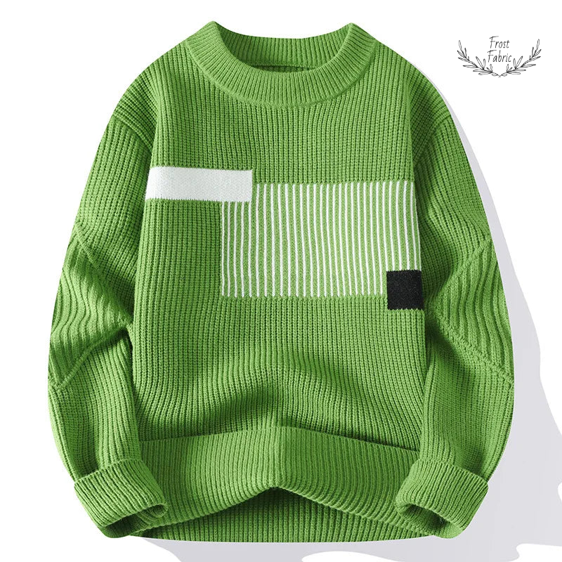 Men's Premium Faux Mink Velvet Knit Sweater - Cozy Loose Fit Pullover