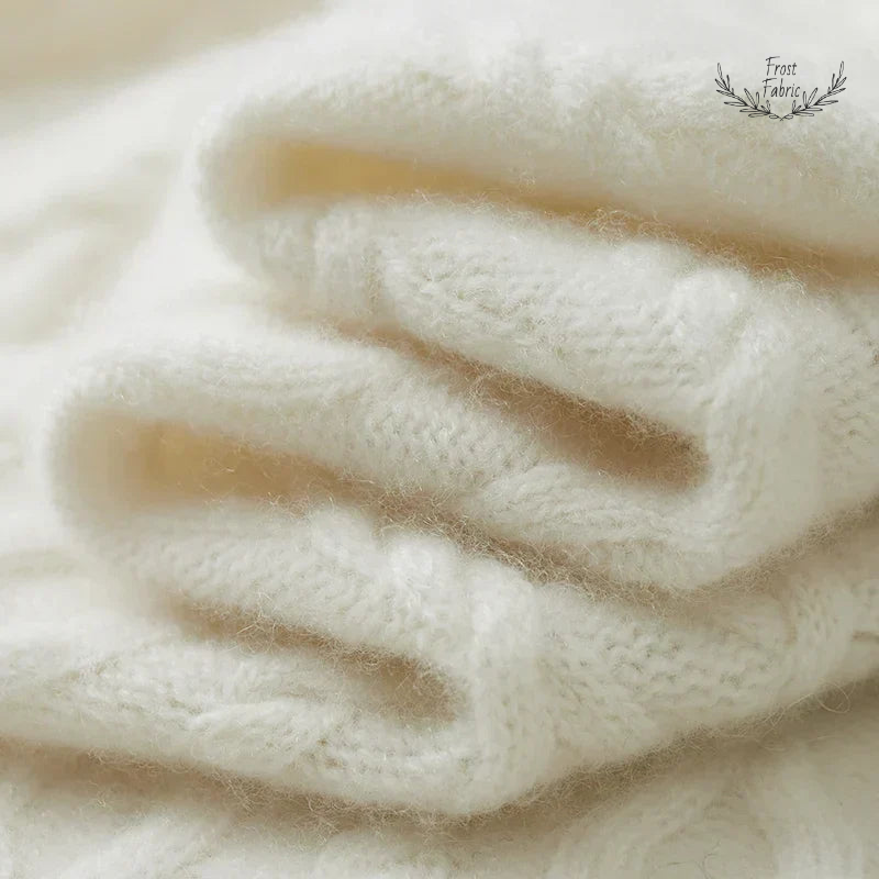 Men's Premium Jacquard Round Neck Sweater - Thickened Business Knit Pullover