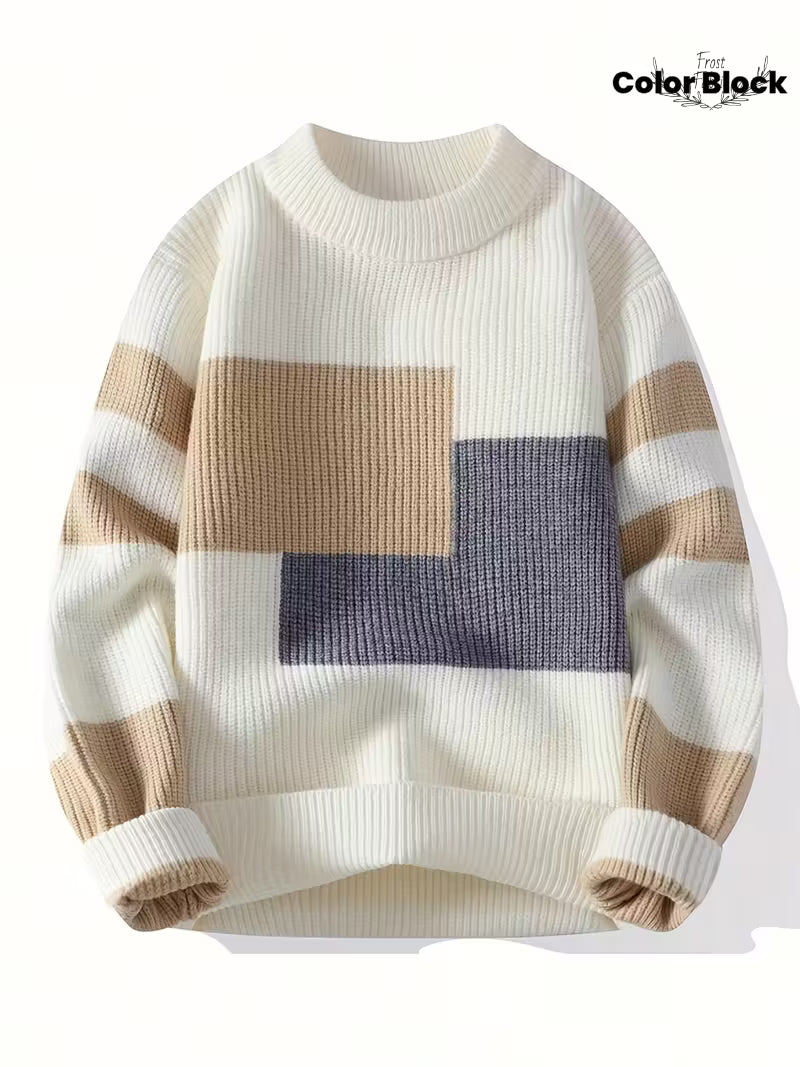 Frost & Fabric Men's Premium Knit Pullover Sweater: Warmth, Style, Comfort, Everyday Elegance