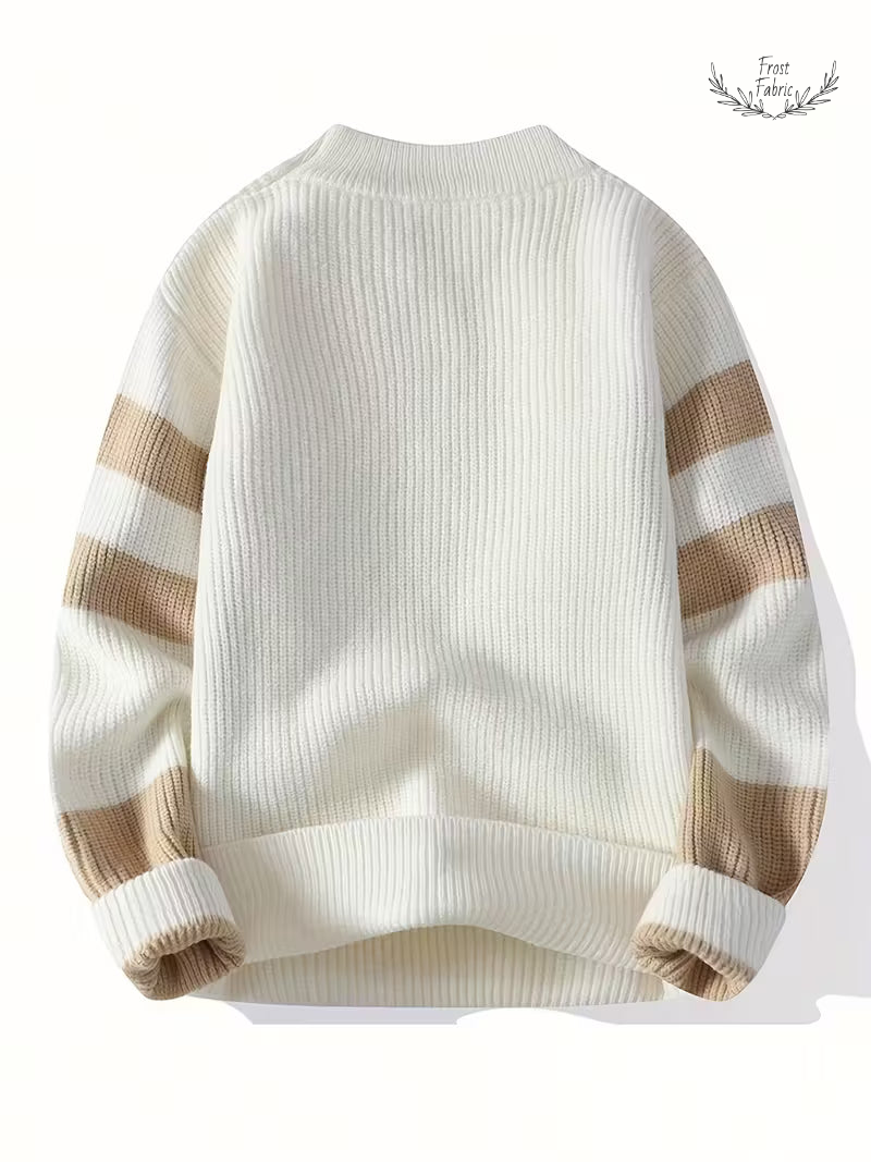 Frost & Fabric Men's Premium Knit Pullover Sweater: Warmth, Style, Comfort, Everyday Elegance
