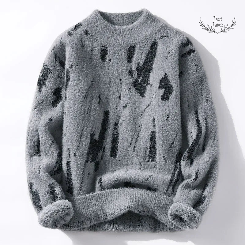 Frost & Fabric Men's Premium Knitted Casual Pullover Sweater - Loose Fit Round Neck