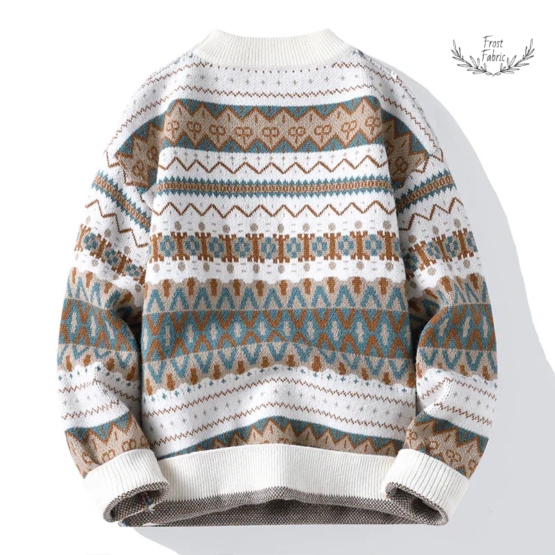 Men's Premium Thick Knit Round Neck Sweater for Everyday Winter Comfort