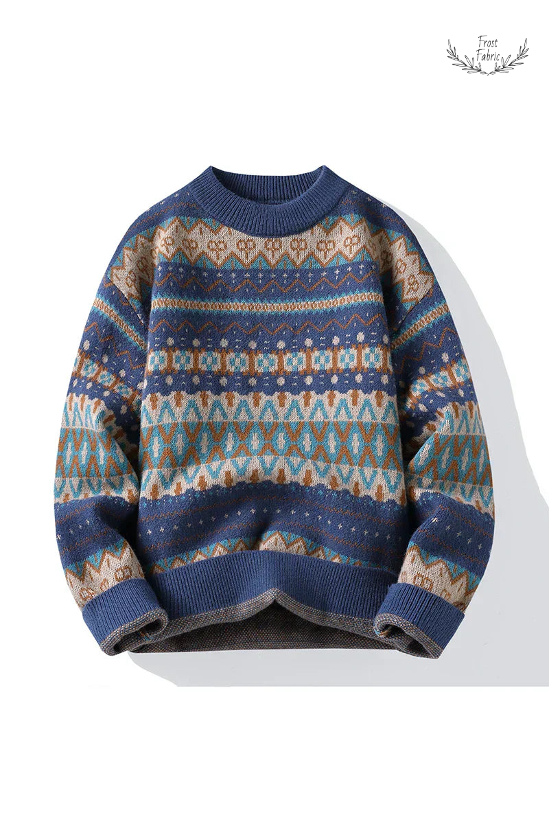 Men's Premium Thick Knit Round Neck Sweater for Everyday Winter Comfort