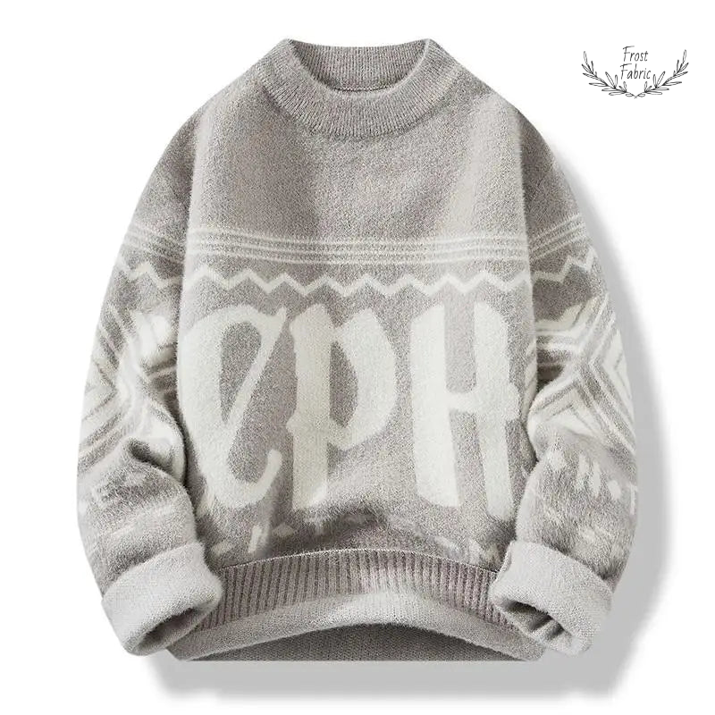 Men's Warm Striped Pullover Hoodie: Cozy Casual Autumn Winter Knitwear