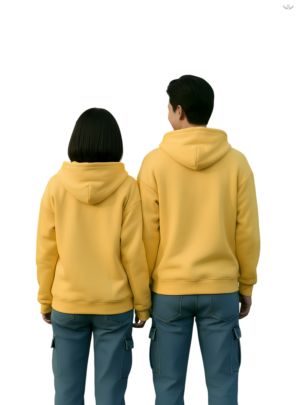 Oversized Couple Hoodie: Heavyweight Cotton Fleece, Low Battery & Charger Design