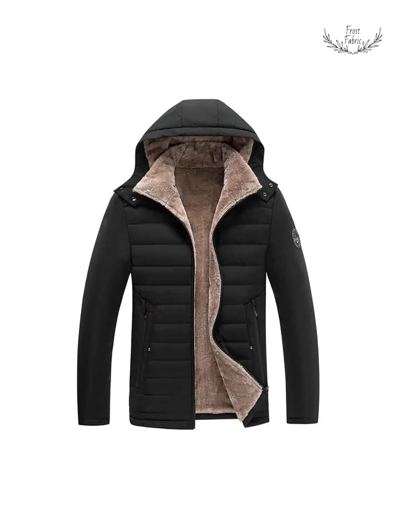 Premium Fleece-Lined Hooded Winter Puffer Jacket - Ultimate Warmth & Comfort