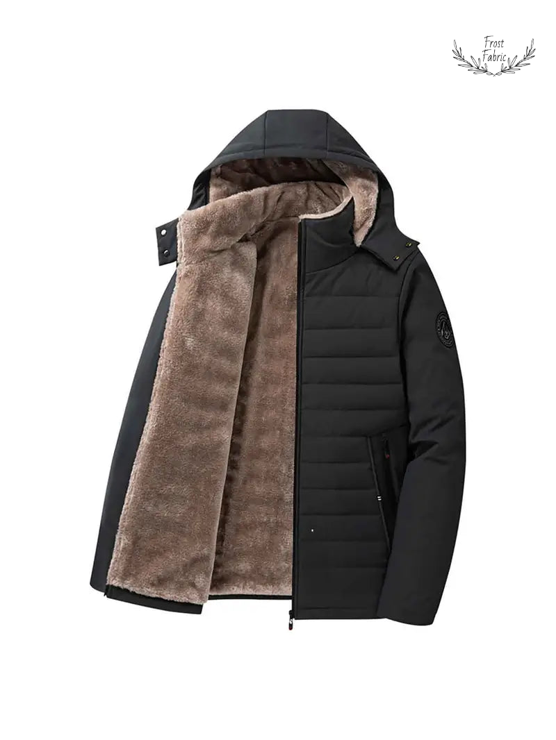 Premium Fleece-Lined Hooded Winter Puffer Jacket - Ultimate Warmth & Comfort