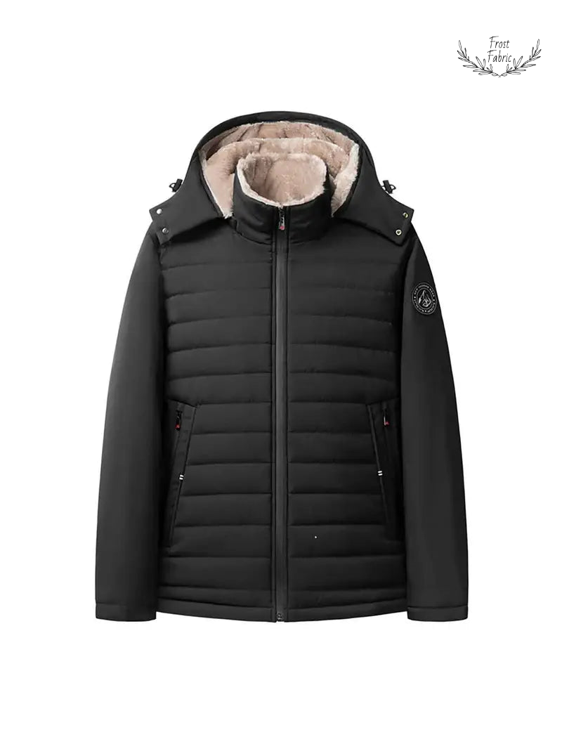 Premium Fleece-Lined Hooded Winter Puffer Jacket - Ultimate Warmth & Comfort