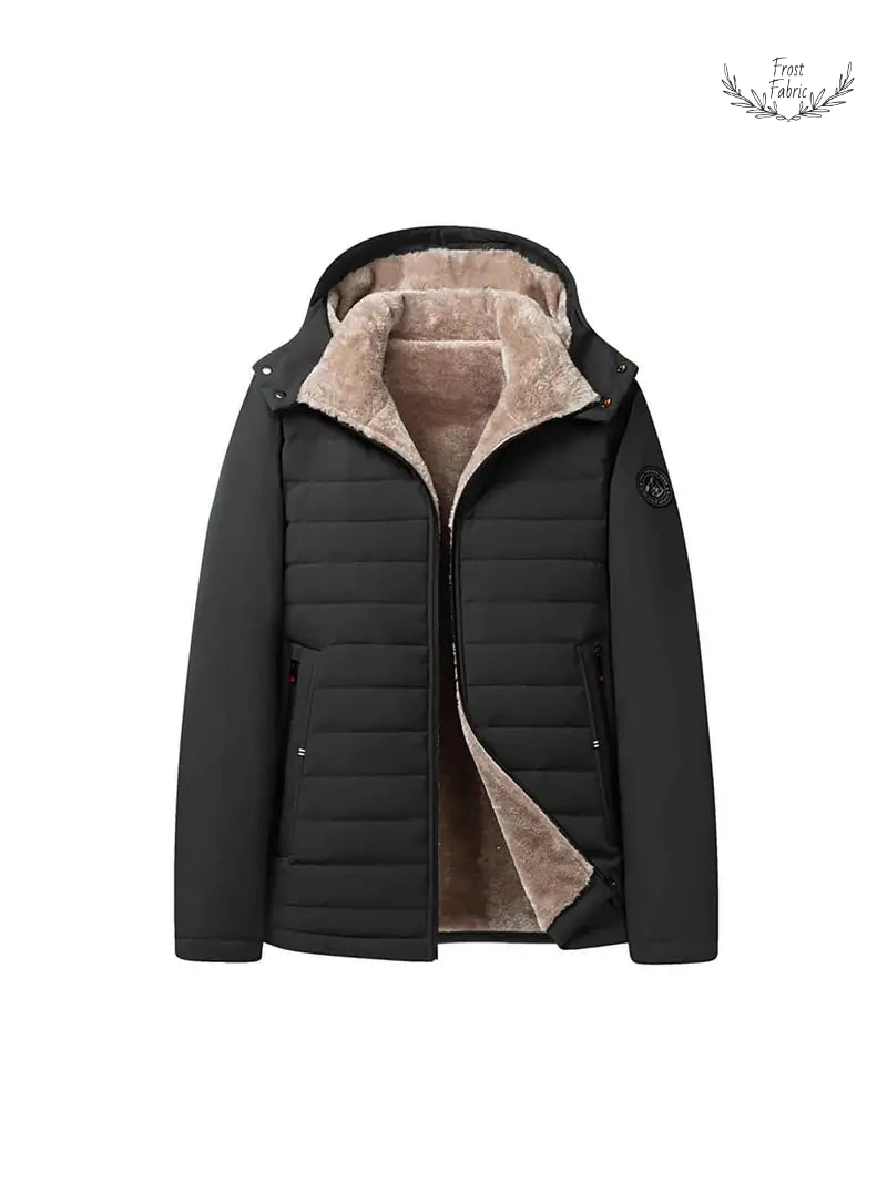 Premium Fleece-Lined Hooded Winter Puffer Jacket - Ultimate Warmth & Comfort
