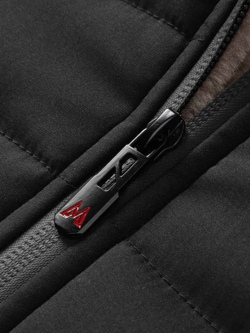 Premium Fleece-Lined Hooded Winter Puffer Jacket - Ultimate Warmth & Comfort