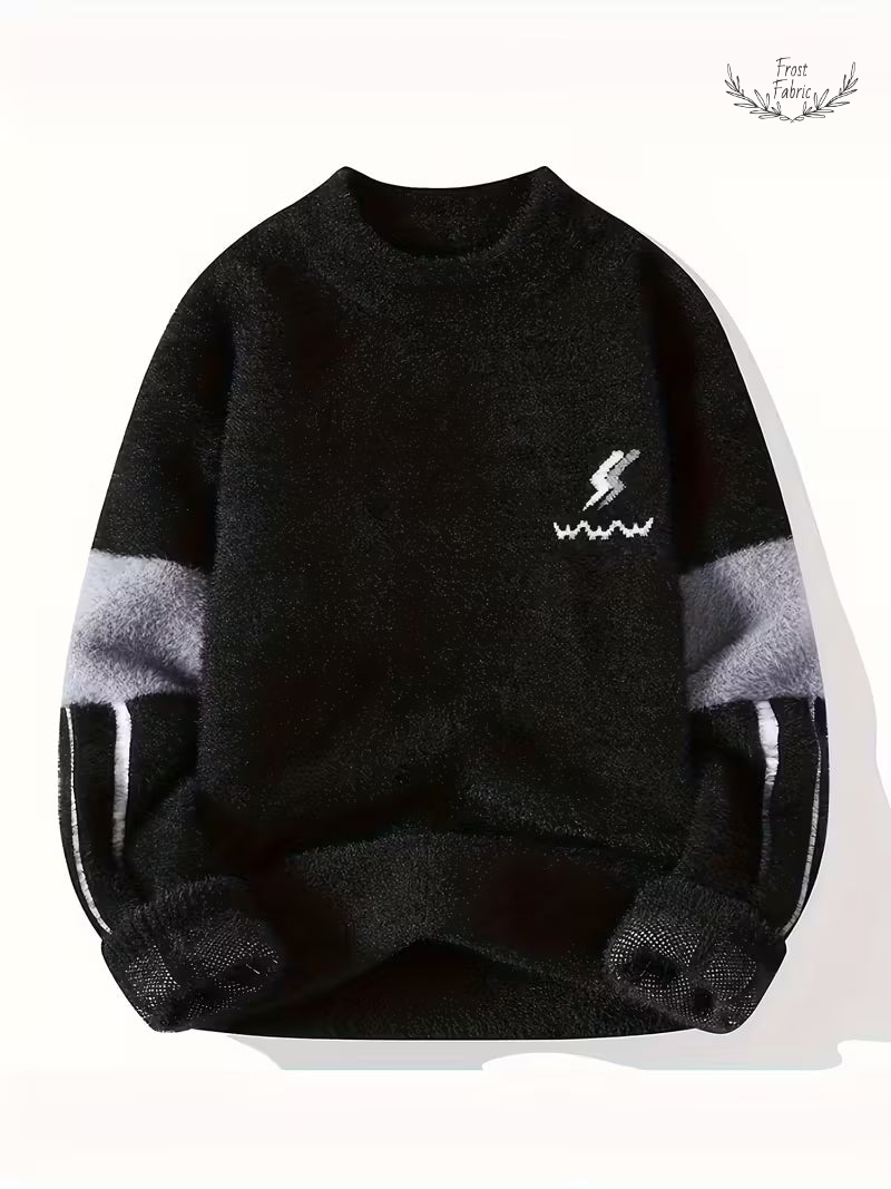 Premium Men's Urban Knit Pullover: Soft Ribbed Sweater for Winter Comfort