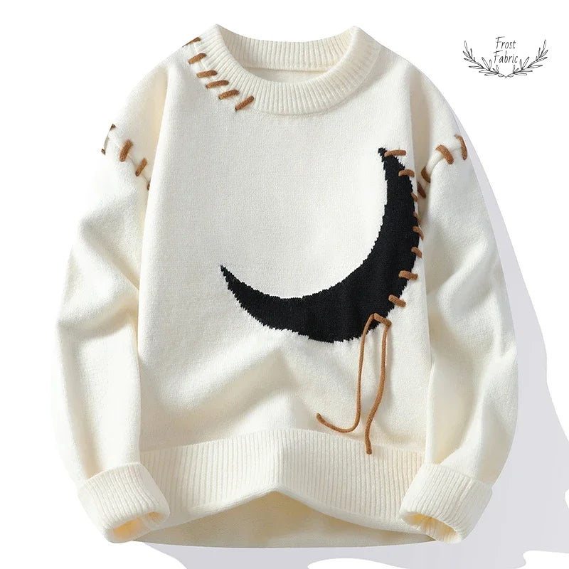 Trendy Korean Unisex Knit Pullover Sweater - Warm Crew Neck Style