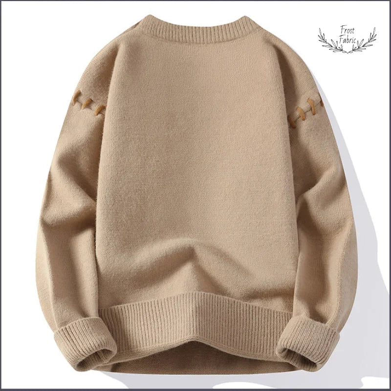 Trendy Korean Unisex Knit Pullover Sweater - Warm Crew Neck Style